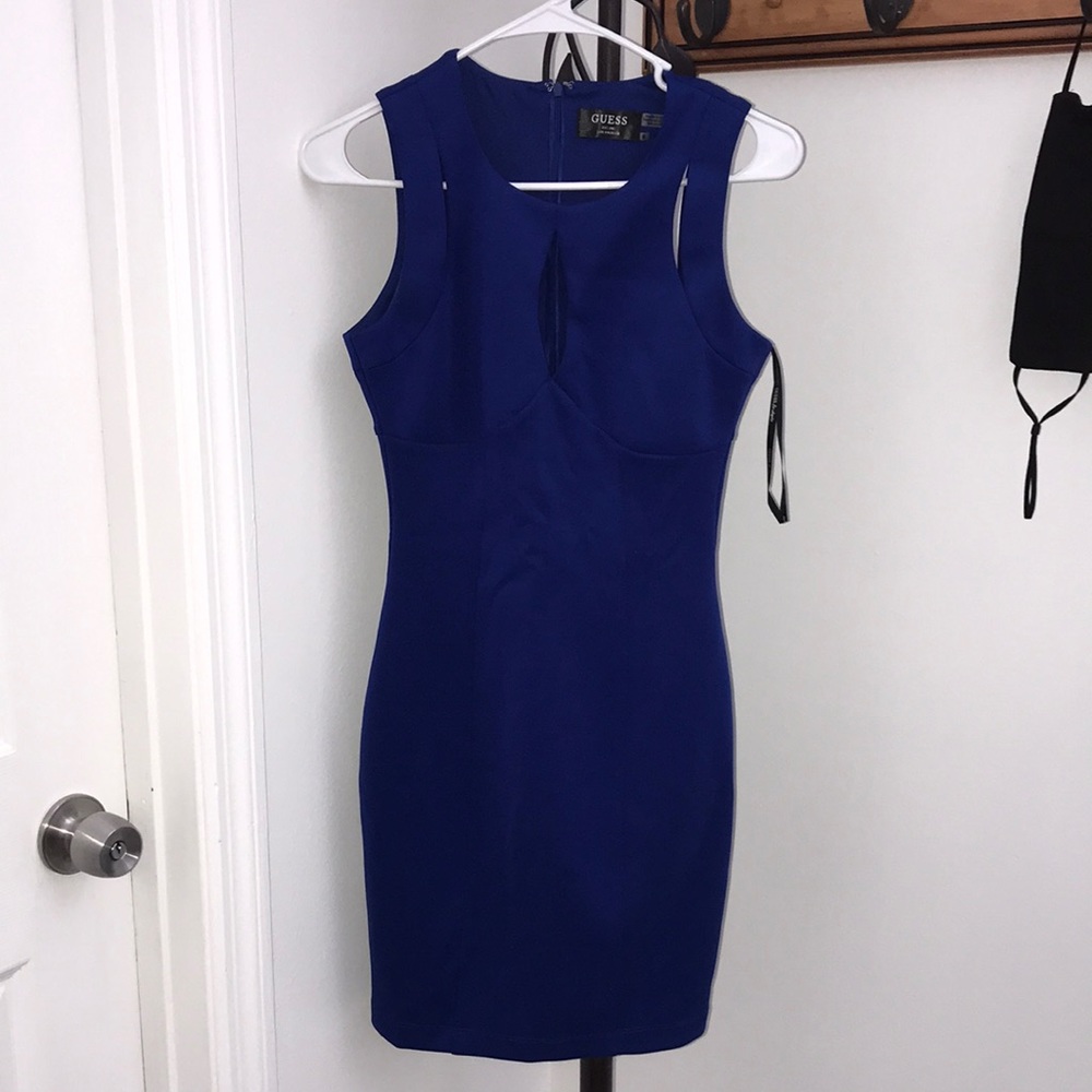 Body hugging Guess dress royal blue
